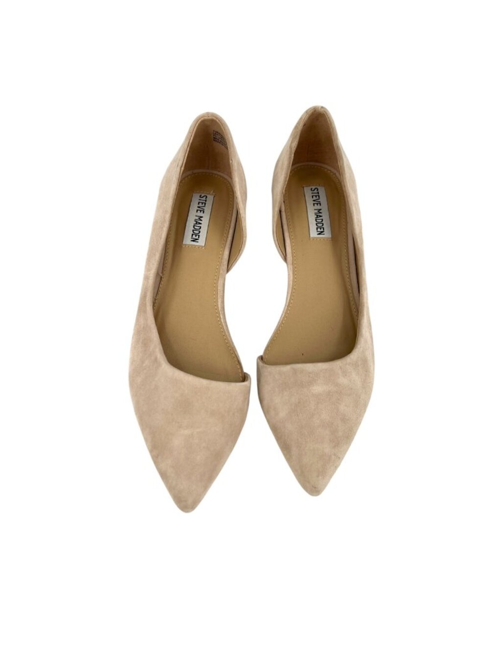 Steve Madden Audriana Beige Suede Pointed-Toe D'Orsay Flats Size 9 Quiet Luxury